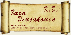 Kaća Divjaković vizit kartica